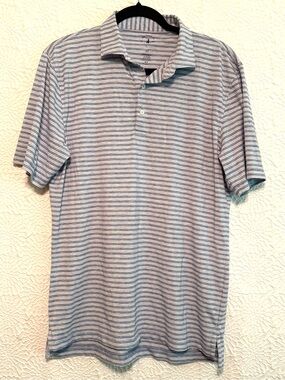 johnnie-O Top Shelf UPF 50  Striped Polo, Medium